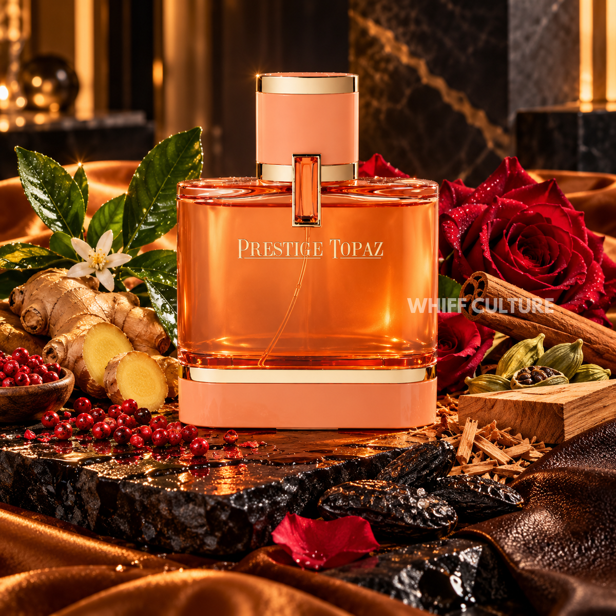 Al Majed Oud Prestige Topaz Eau de Parfum unisex – pink pepper, rose and tonka fragrance