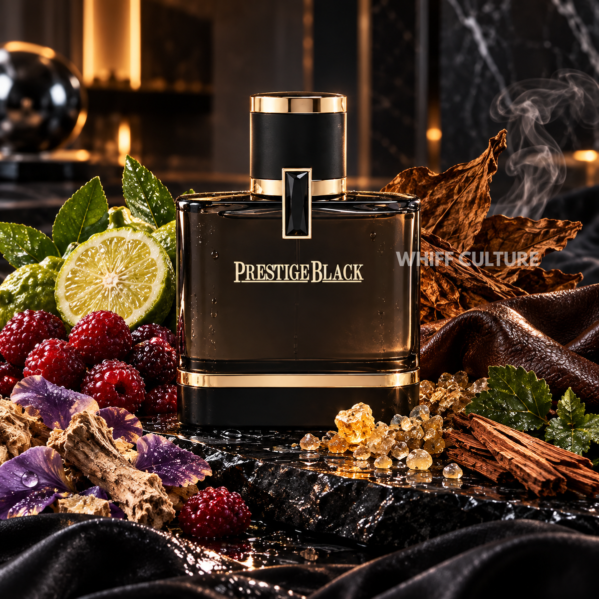 Al Majed Oud Prestige Black Eau de Parfum unisex – pink pepper, rose and sandalwood fragrance