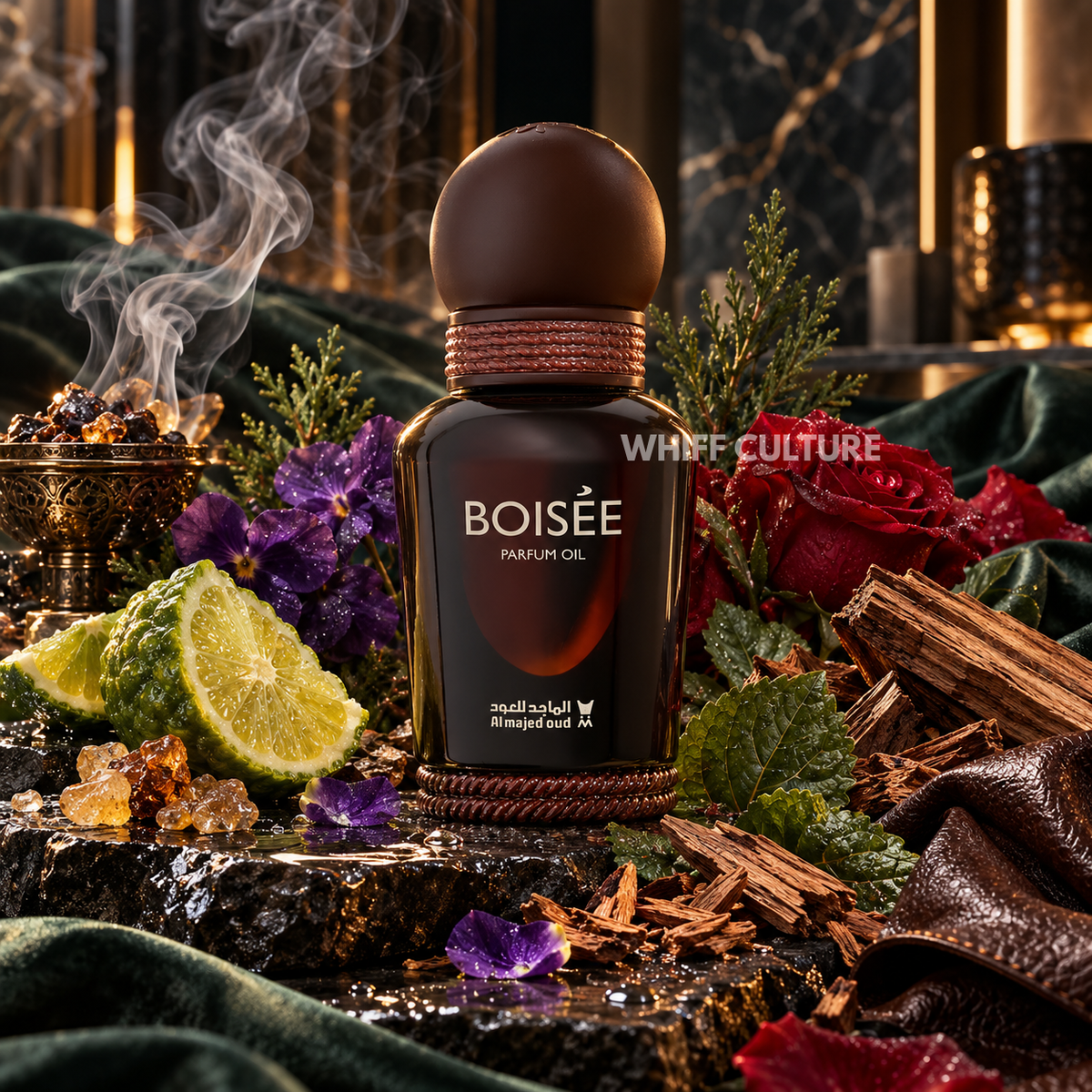 Al Majed Oud Boisee perfume oil unisex – incense, leather and cedarwood attar