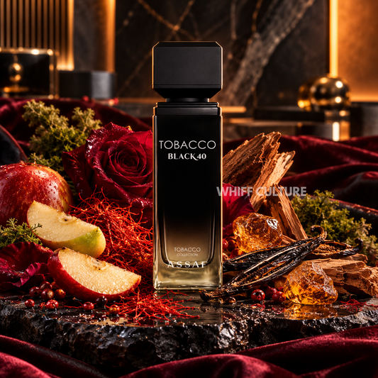 Assaf Tobacco Black 40 perfume unisex – saffron, rose and vanilla spicy fragrance