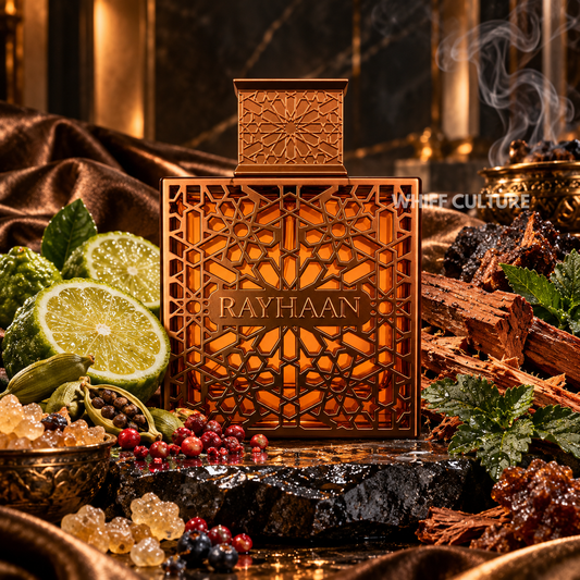 Rayhaan Vantage perfume unisex – cardamom, frankincense and cedarwood woody spicy fragrance