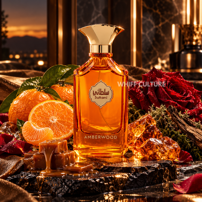 Arabian Oud Sultani Amberwood perfume – rose, caramel and amber oriental fragrance