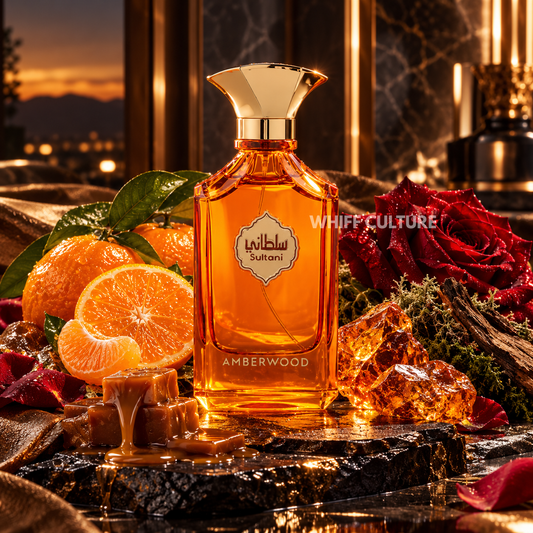 Arabian Oud Sultani Amberwood perfume – rose, caramel and amber oriental fragrance