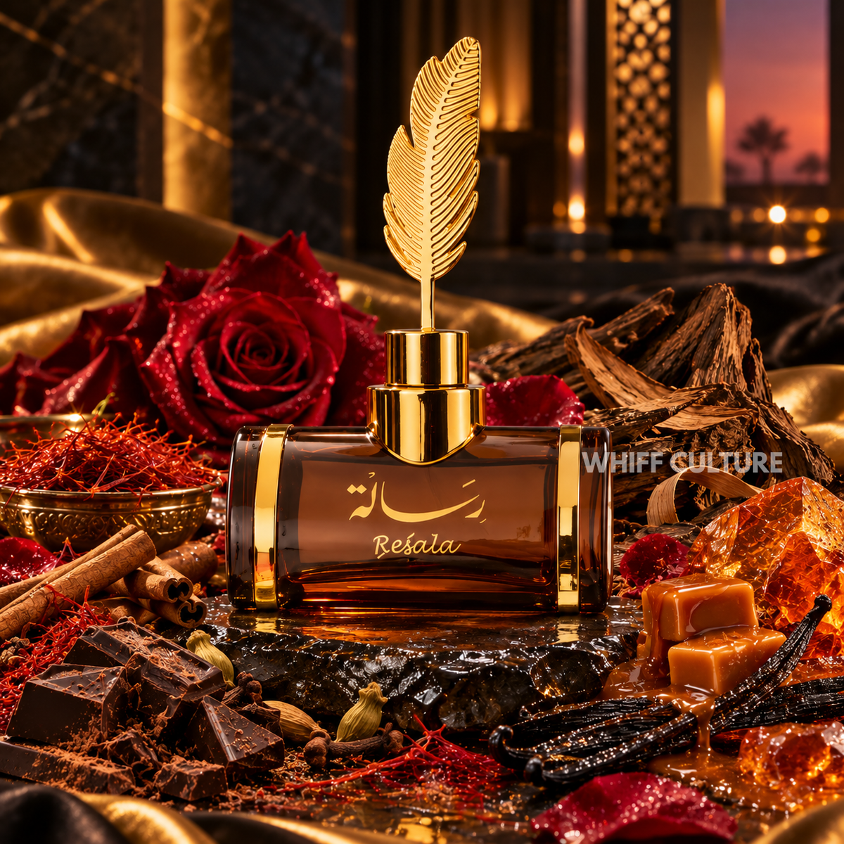 Arabian Oud Resala perfume – chocolate, rose and saffron oriental fragrance