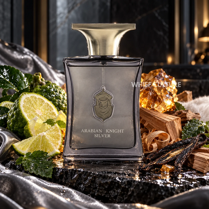 Arabian Oud Arabian Knight Silver Eau de Parfum for men – geranium, cashmeran and vanilla fragrance
