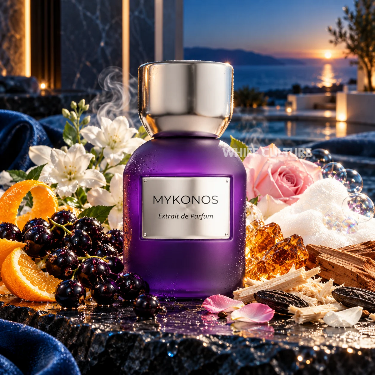 Mykonos Penthouse perfume unisex – white tea, soap accord and musk fragrance