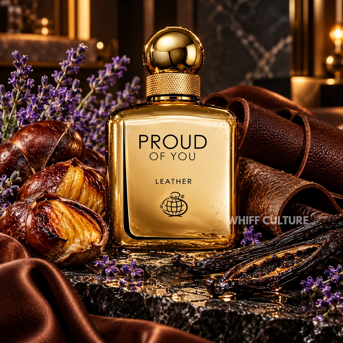 Fragrance World Proud of You Leather perfume for men – chestnut, lavender and leather fragrance