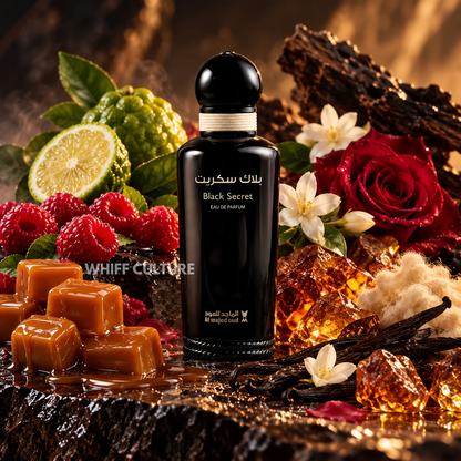 Al Majed Oud Black Secret perfume unisex – pepper, caramel and vanilla fragrance
