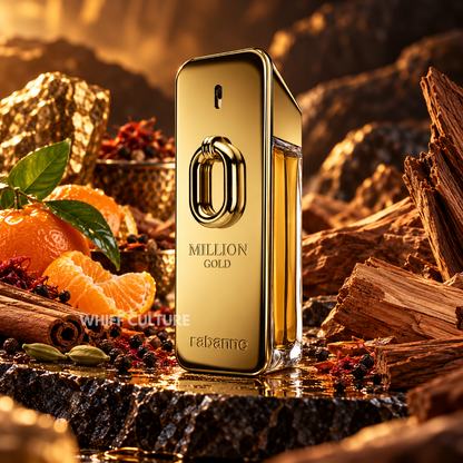 Paco Rabanne Million Gold Eau de Parfum Intense for men – mandarin, cedarwood and sandalwood fragrance