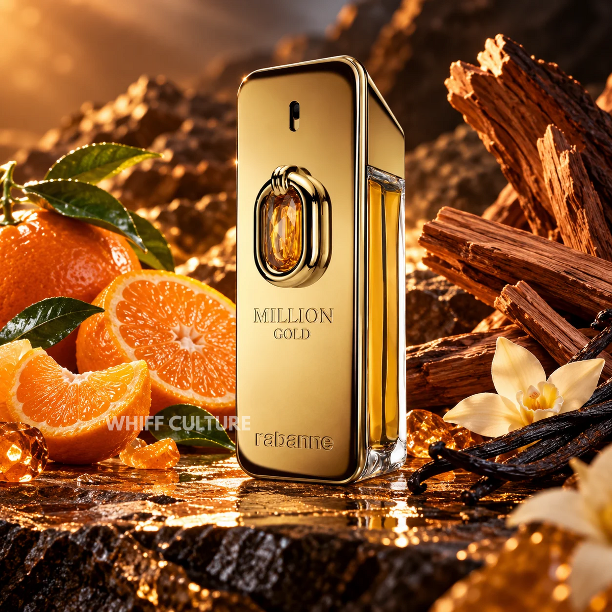 Paco Rabanne Million Gold Elixir Parfum Intense for men – mandarin, sandalwood and vanilla fragrance