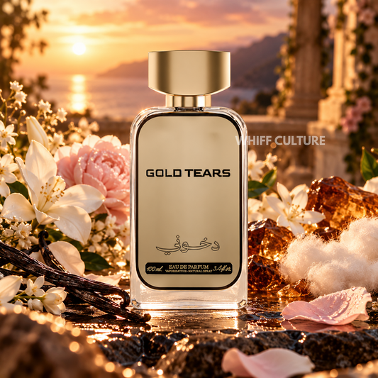 Dkhoon Gold Tears Eau de Parfum unisex – musk, French flowers and vanilla fragrance