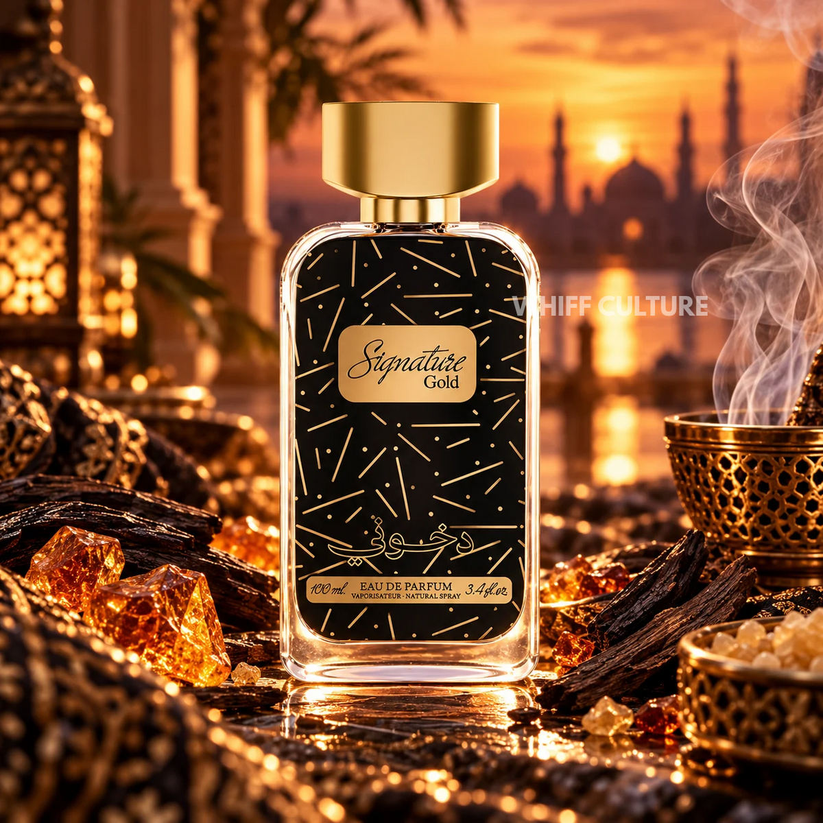 Dkhoon Signature Gold Eau de Parfum unisex – musk, amber and incense oriental fragrance