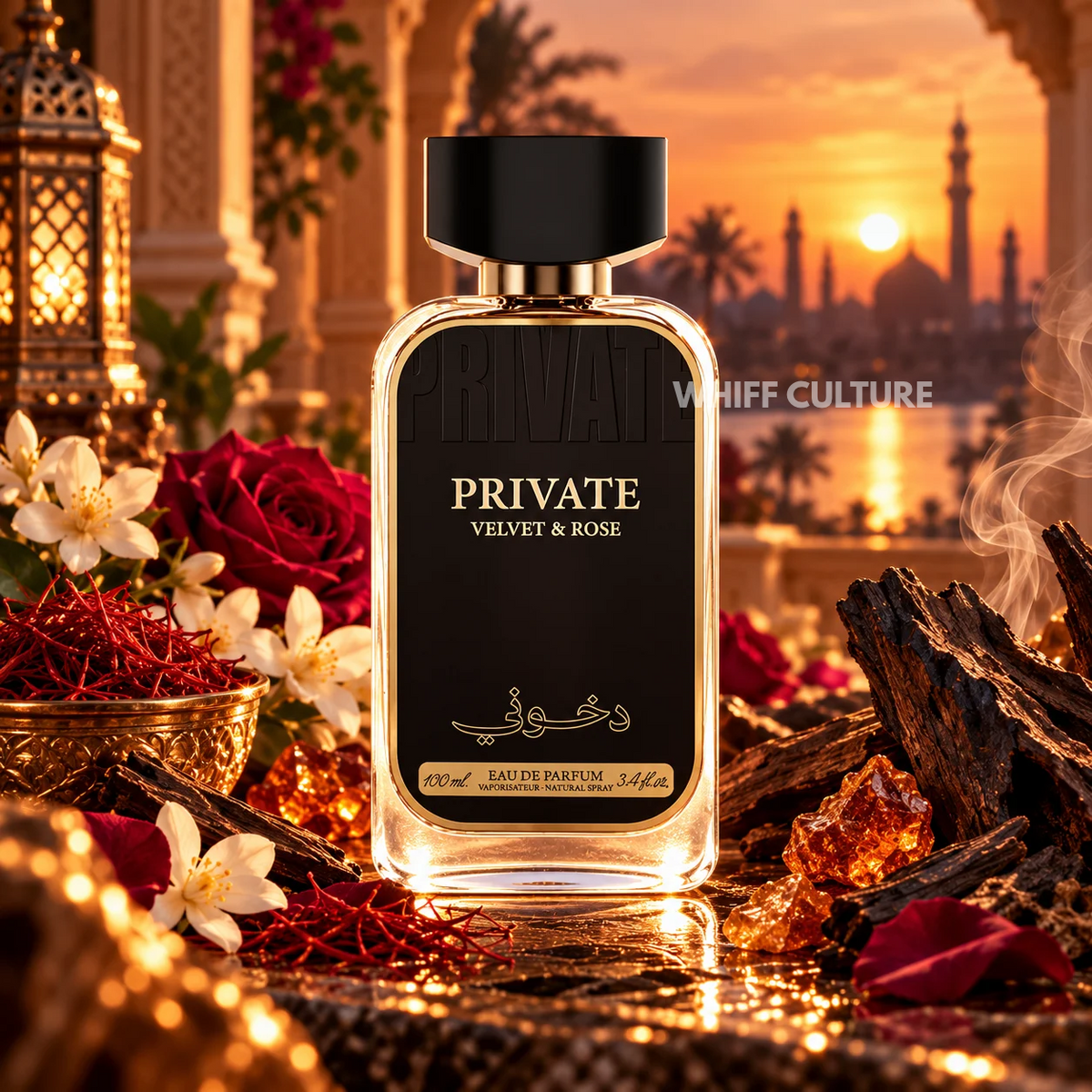 Dkhoon Private Velvet & Rose Eau de Parfum unisex – saffron, oud and amber oriental fragrance
