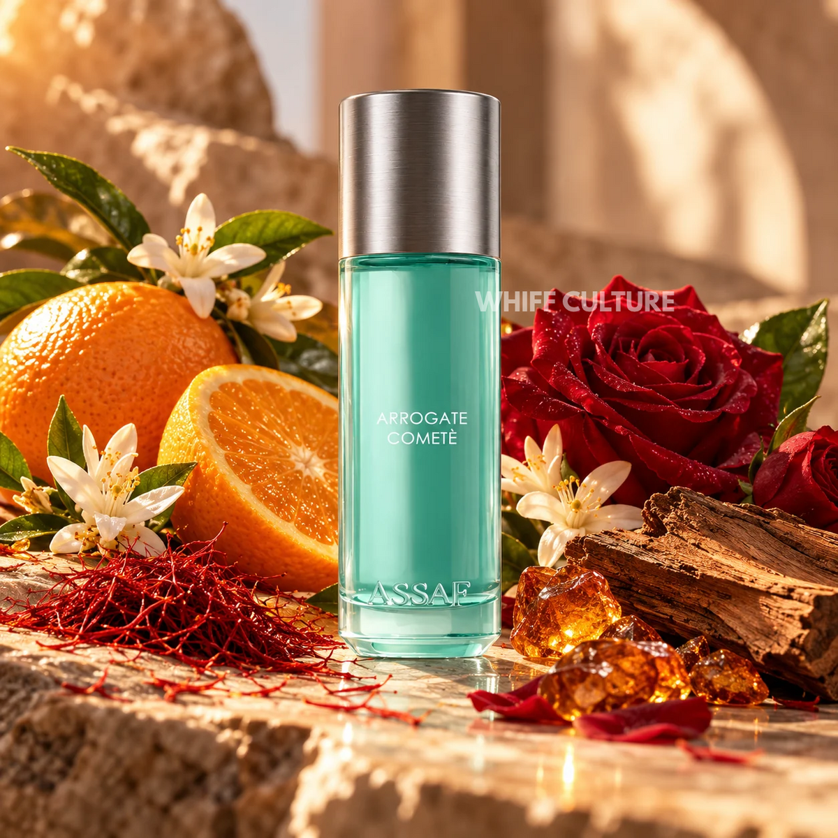 Assaf Arrogate Comete Eau de Parfum for men – saffron, rose and amber fragrance