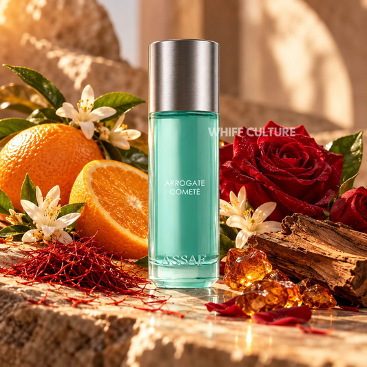 Assaf Arrogate Comete Eau de Parfum for men – saffron, rose and amber fragrance